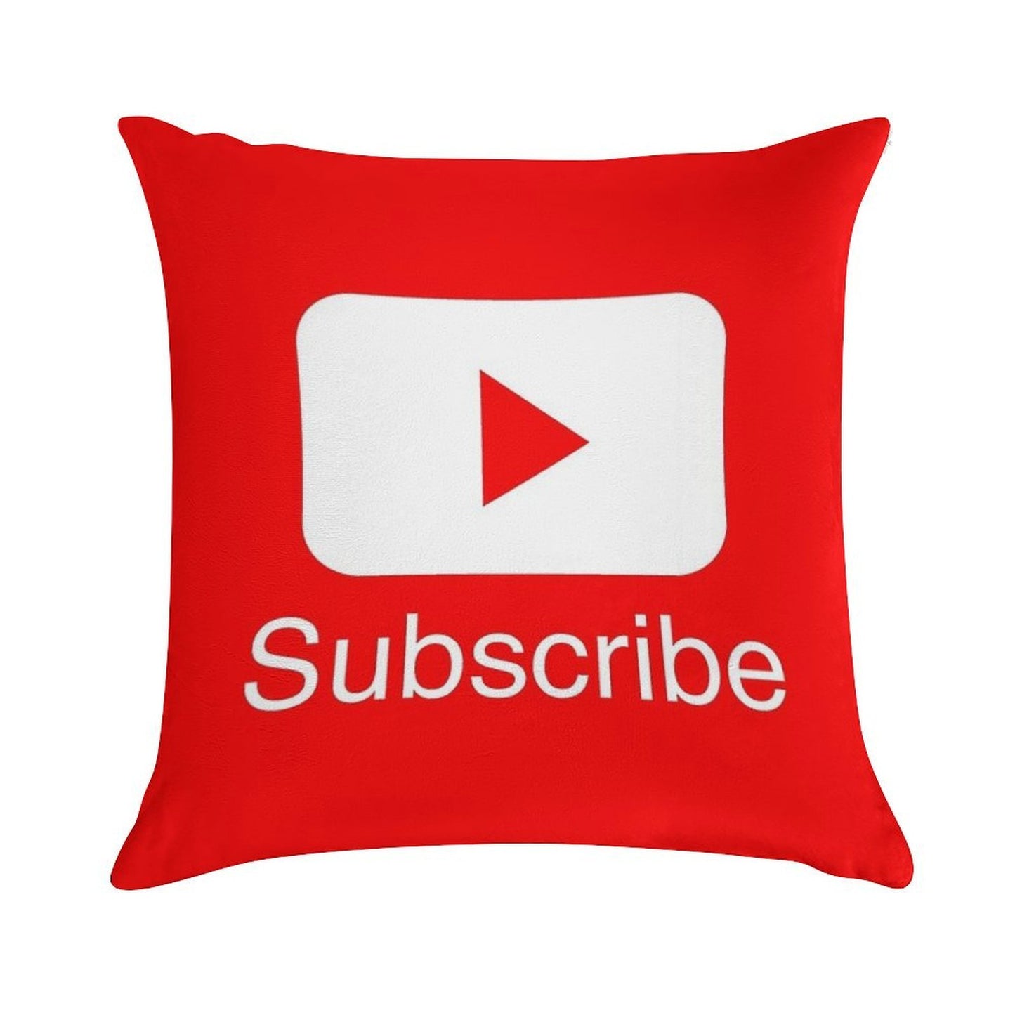 You Tube Subscribe Play Button Videos VLoggers Live Stream Soft Easy Maintenance Throw Pillow