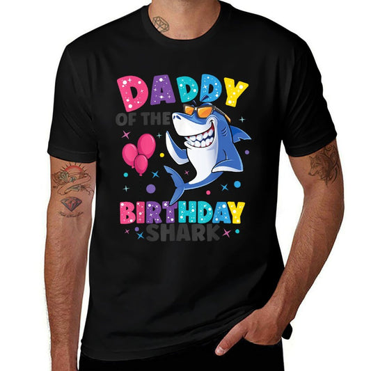 Daddy of The Shark Birthday Dad Matching Family  Tagless Design T-Shirt