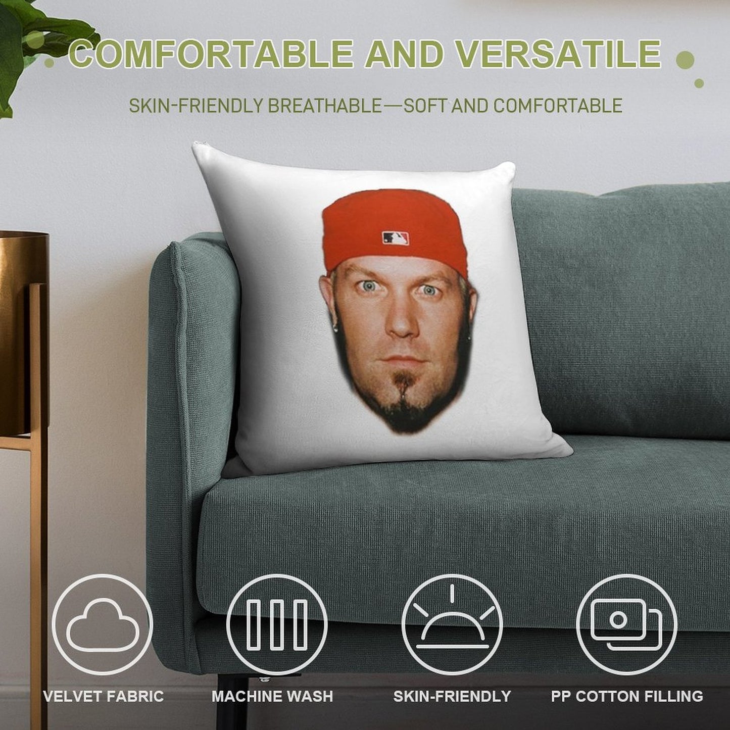 Fred Durst Soft Reinforced Edging Throw Pillow