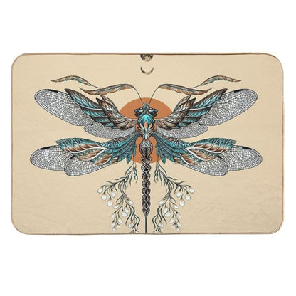 Dragon Fly Tattoo  Easy To Clean Bath Mat