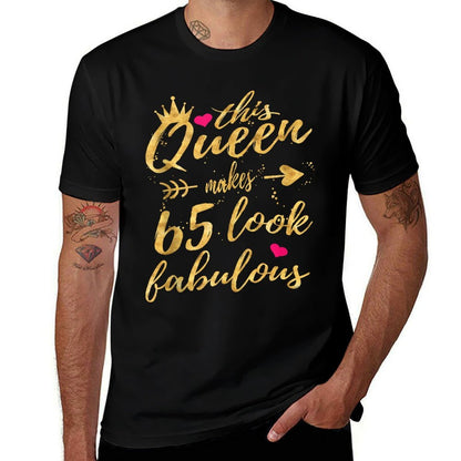 65th Birthday Party Gifts 65 Year Old Women Queen  Easy-care T-Shirt