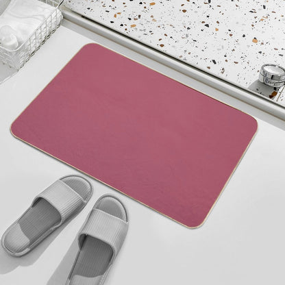 Dusty Berry Pink Solid Color  Easy Maintenance Bath Mat
