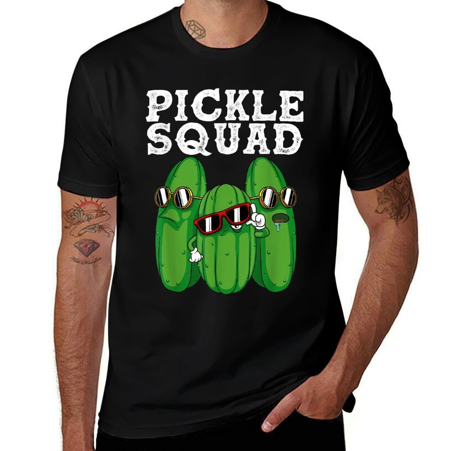 Funny Pickle Squad Novelty Gift Men Kids Big Dill Gang Lover  Vintage-inspired T-Shirt