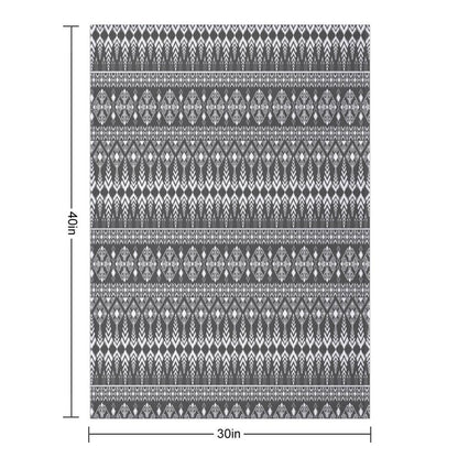 Abstract Geometric Pattern on Gray Background Premium Throw Blanket