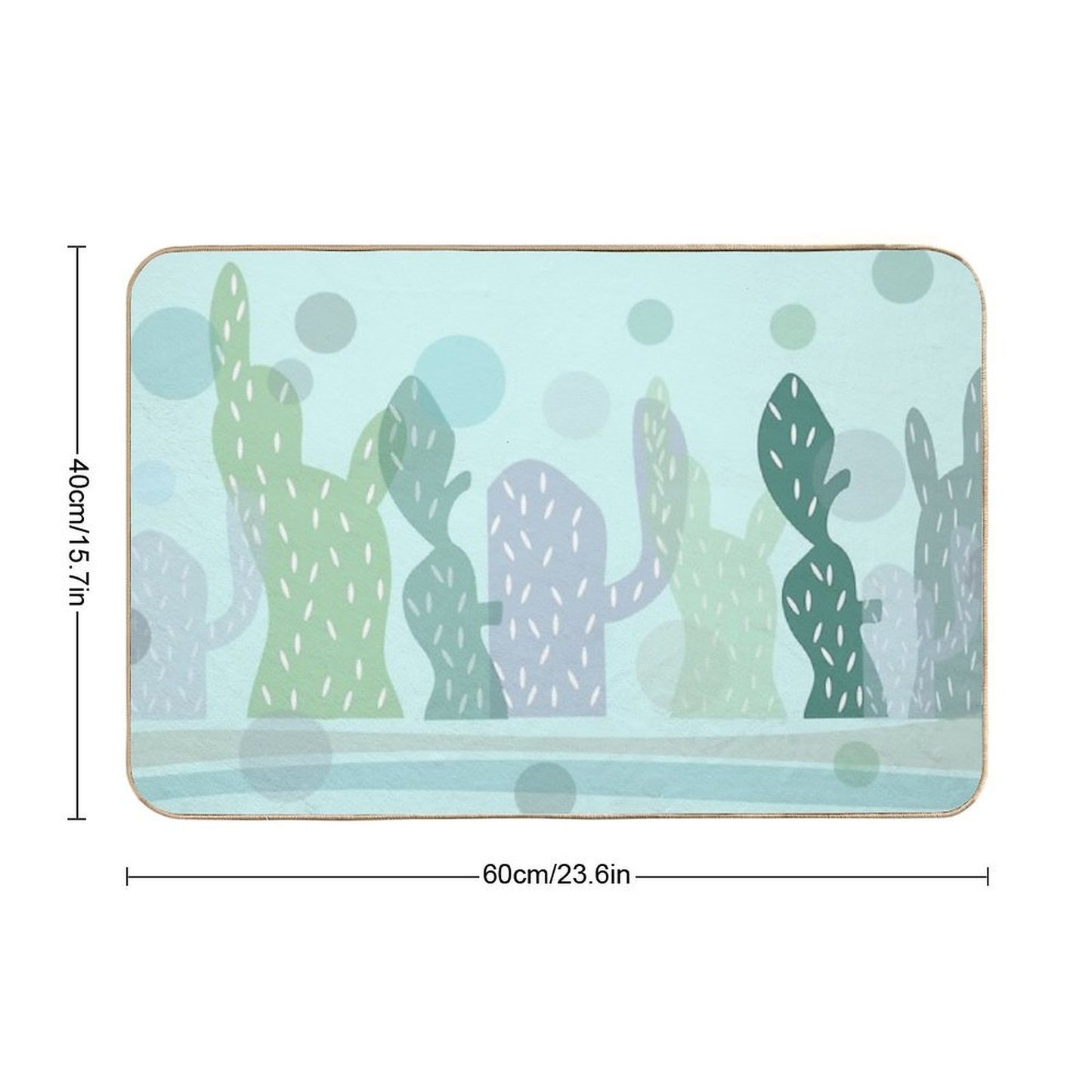 Cactus  Dirt-Trapping Bath Mat