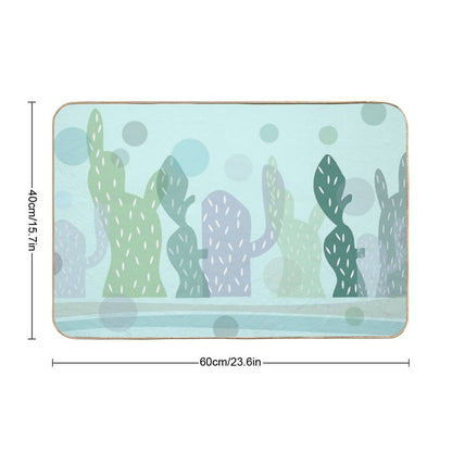 Cactus  Dirt-Trapping Bath Mat