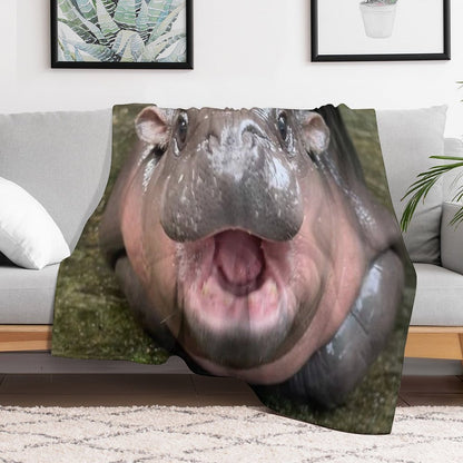 Moo Deng Iconic Classic Gift-ready Throw Blanket