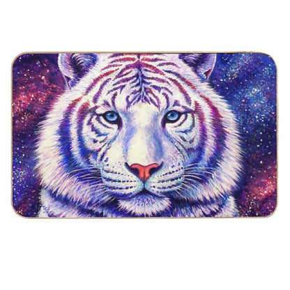 Among The Stars - Cosmic White Tiger  Pet-Safe Bath Mat