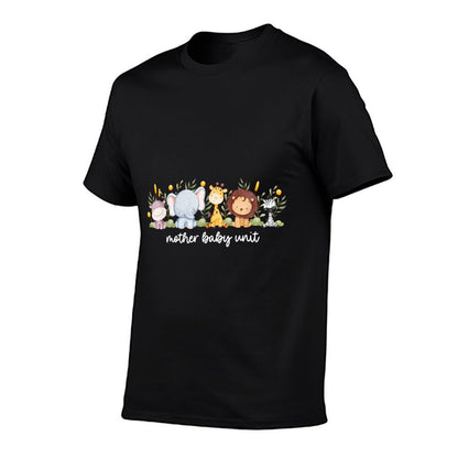 Mother Baby Unit Cute Animals NICU Nurse Squad Postpartum  Breathable T-Shirt