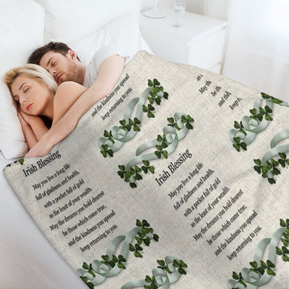 Irish Blessing Art Shrink-resistant Throw Blanket