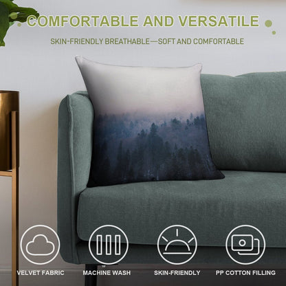 Home Again Soft Short Plush Fabric Throw Pillow