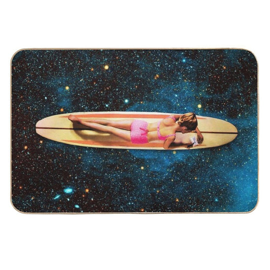 Pleiadian Surfer  Slip-Resistant Bath Mat