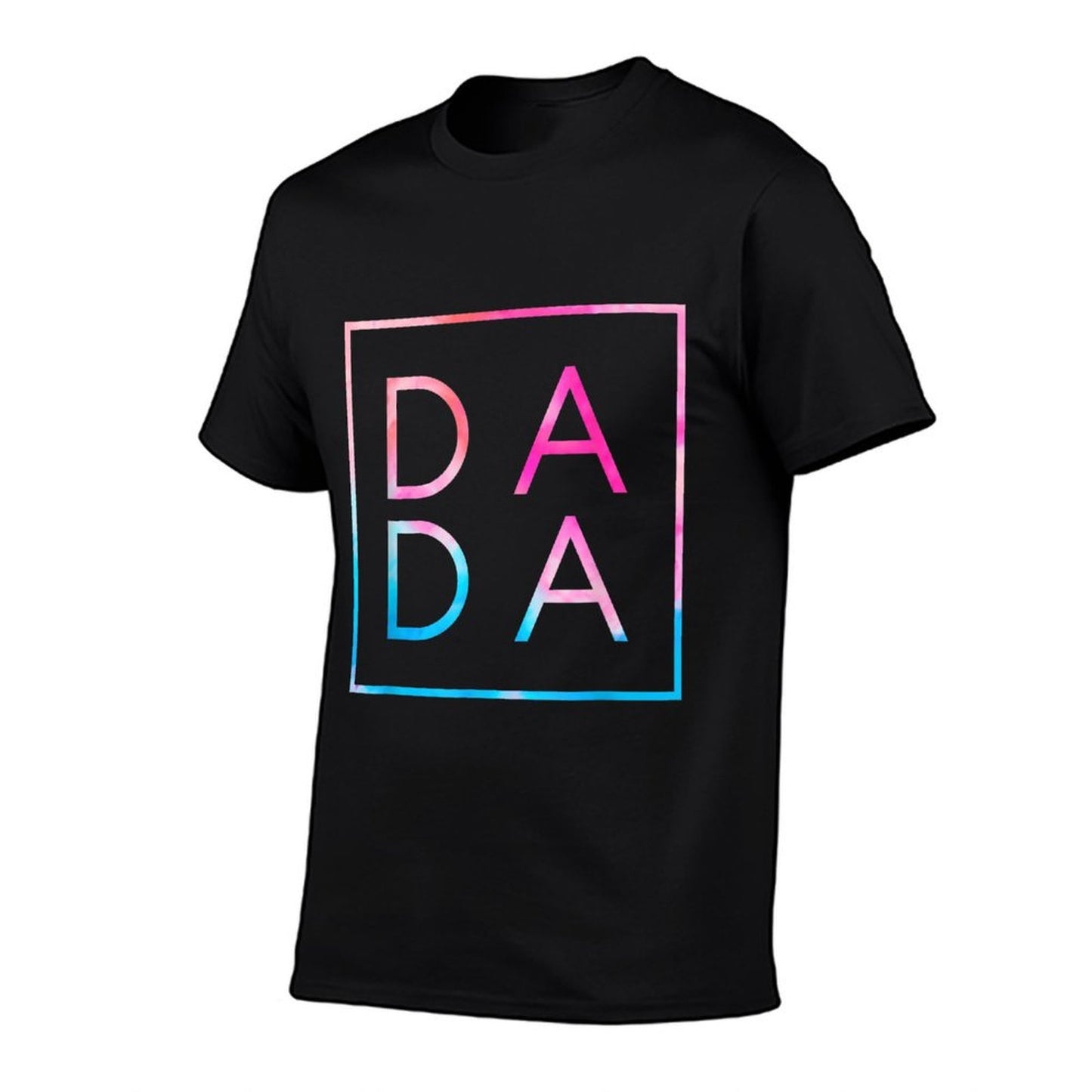 Matching Dada And Mama Familys Unisex-Adults Mens Black Small Classic Tie-Dye Fathers Day  Oversized Silhouette T-Shirt