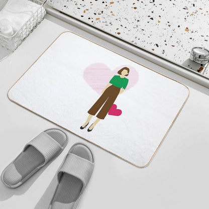 Designer Girly Wear T Shirt Design for Girls Durable Bath Mat