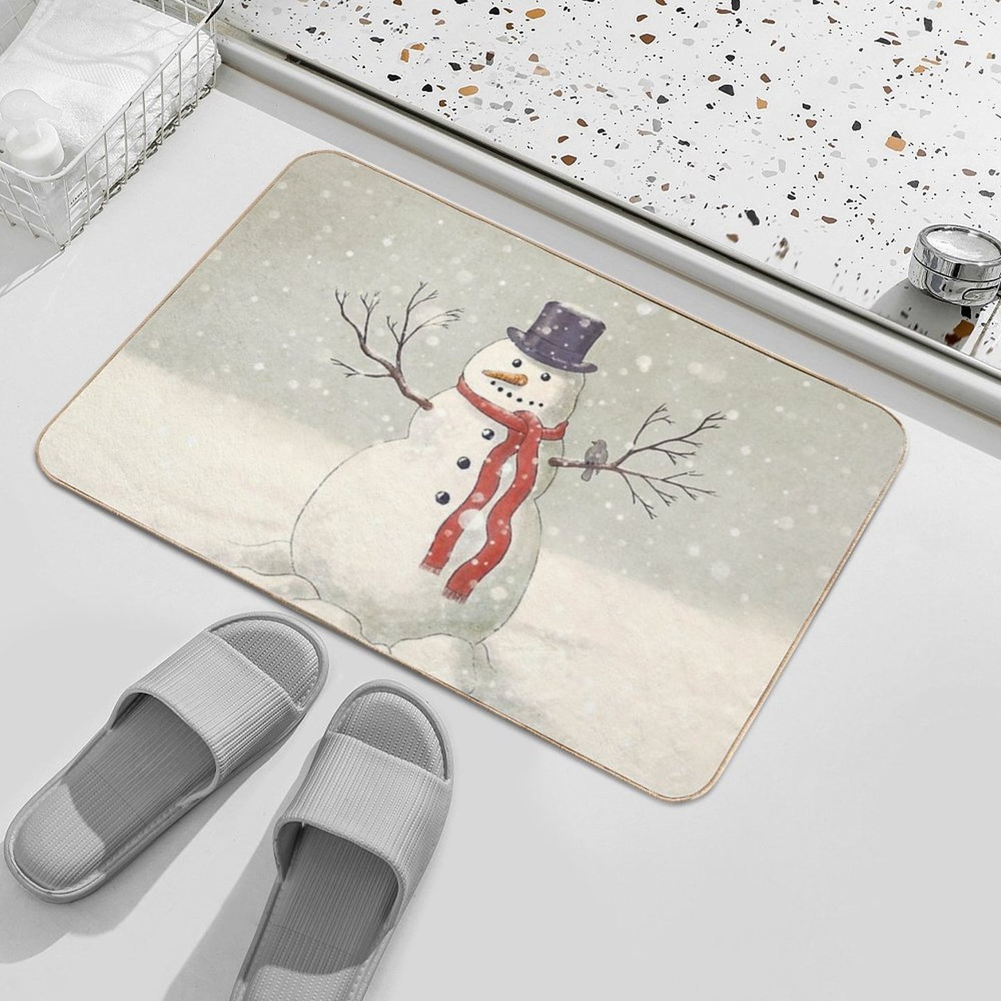 The Snowman  Odorless Bath Mat