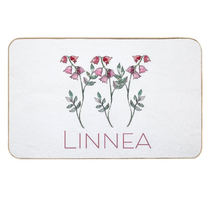 Nordic Wildflower Linnea Twinflower Pretty Pink Flowers Floral  Multi-Purpose Bath Mat