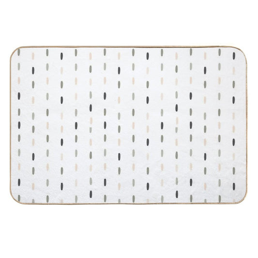 Boho Pastel Color Minimalism Scandinavian Simple Pattern, Uses Geometric Shapes  Dirt-Trapping Bath Mat