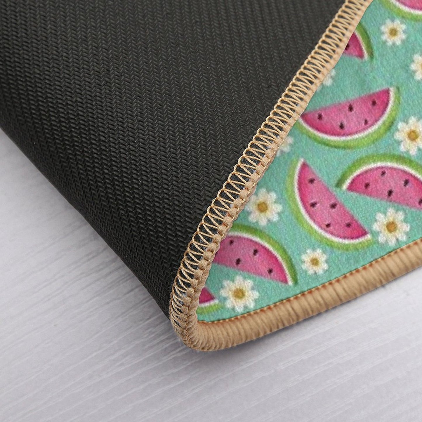 Watermelons And Daisies  Slip-Resistant Bath Mat