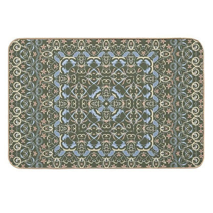 Arabic Ornate Square Pattern  Multi-Purpose Bath Mat