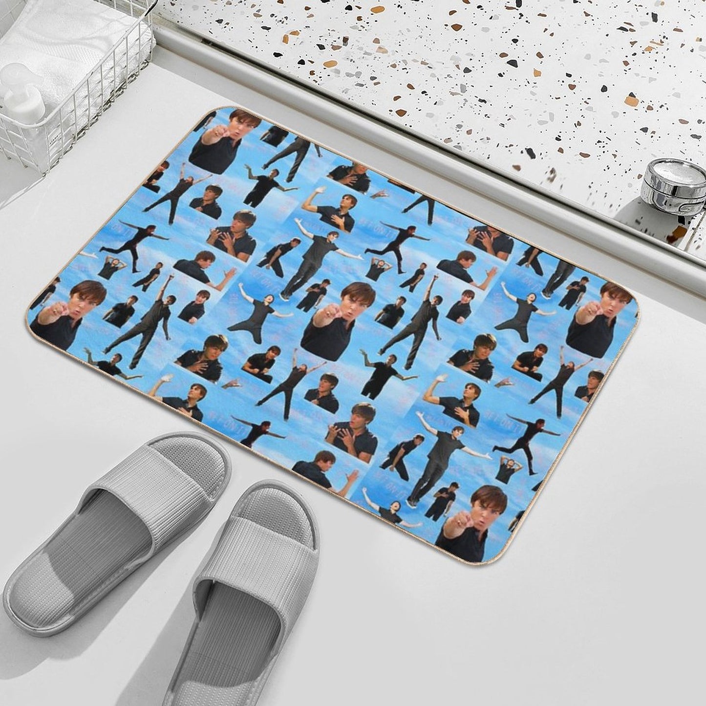 Zac Efron Troy Bolton Bet On It  High School Musical  High-Traffic Bath Mat