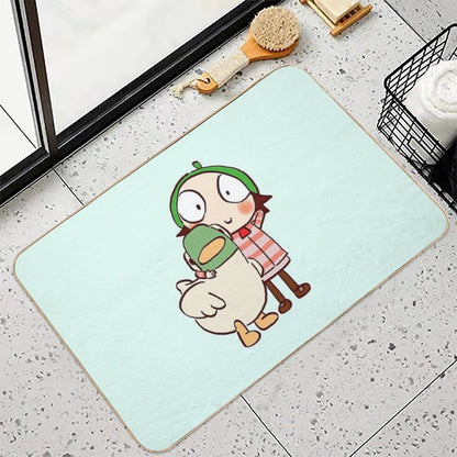 I Draw Sarah And Duck #1  Children's Cartoon  Anti-Trip Bath Mat