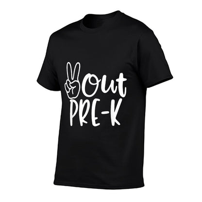 Last Day of School Peace Out PreSchool Pre-K Teacher Kids  Stretchy T-Shirt