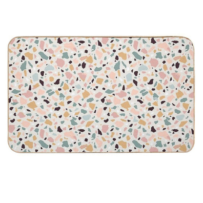 Pink Pastel Terrazzo  Repositionable Bath Mat