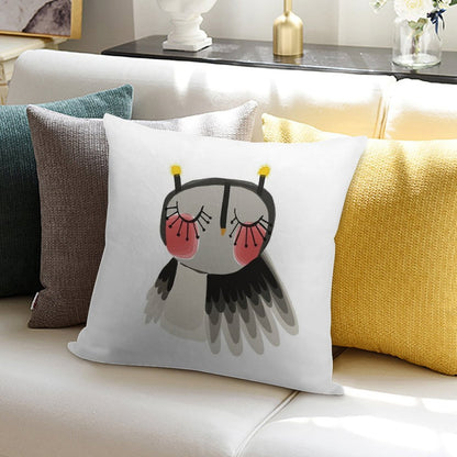 Rosy Cheeks Owl Soft Warmth Comfort Throw Pillow