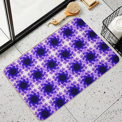 Pinkish Purple Mandela Tile  Fade-Resistant Bath Mat