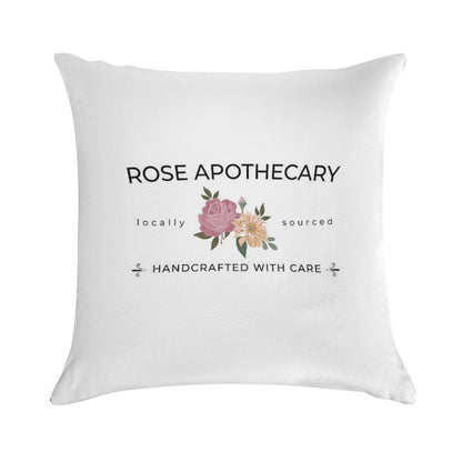 Rose Apothecary Handcrafted with Care Soft Bedroom Essential Throw Pillow