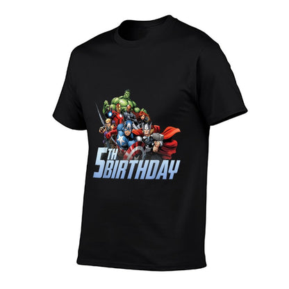 Marvel Avengers Action Shot 5th Birthday  Graphic-printed T-Shirt