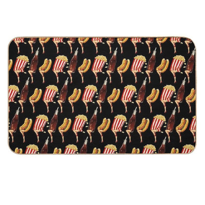 Movie Girls Pattern - Black  Rapid-Drying Bath Mat
