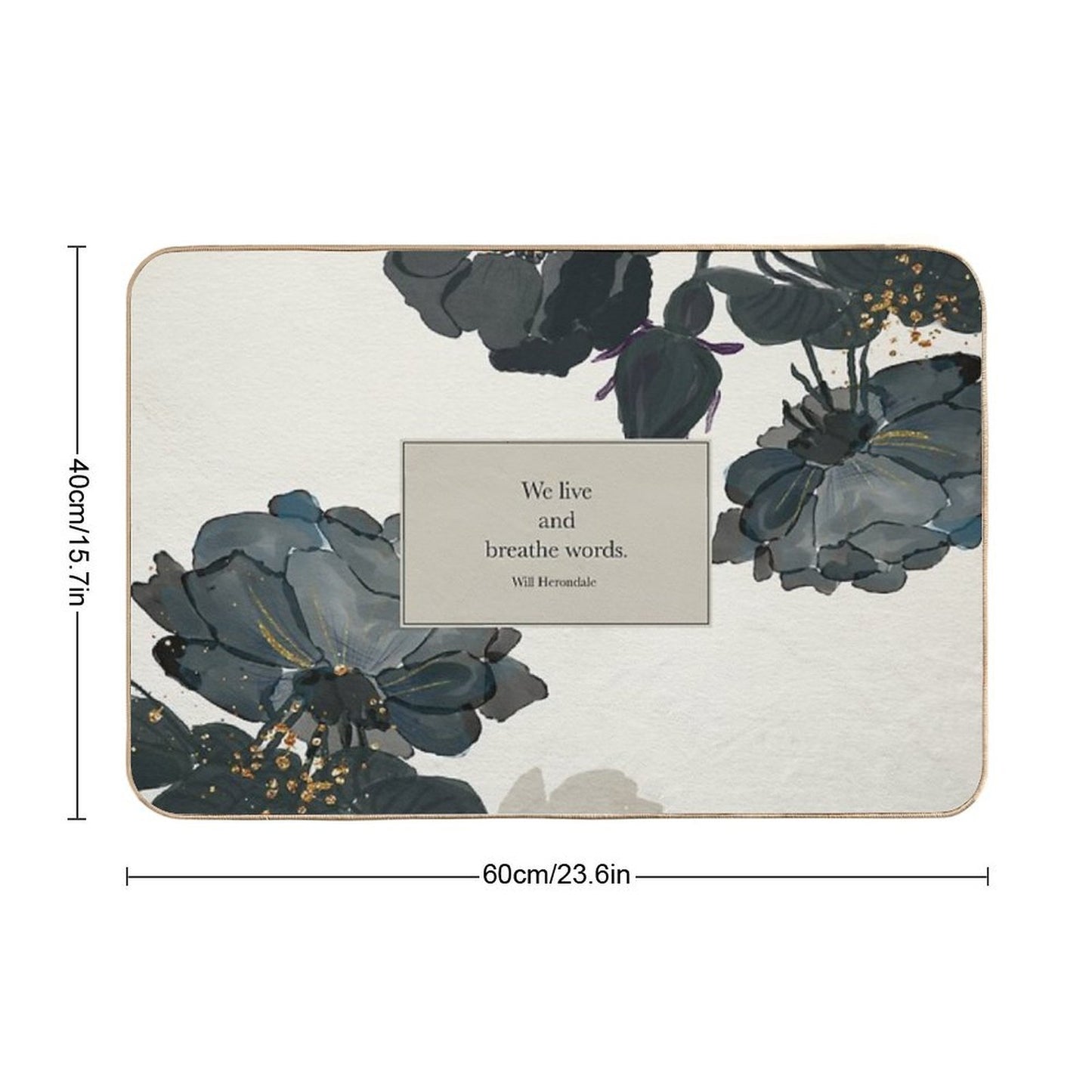 We Live And Breathe Words. - Will Herondale. The Infernal Devices.  Absorbent Bath Mat