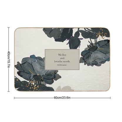 We Live And Breathe Words. - Will Herondale. The Infernal Devices.  Absorbent Bath Mat