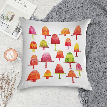 Jellies on Plates Soft Shrink-Resistant Throw Pillow