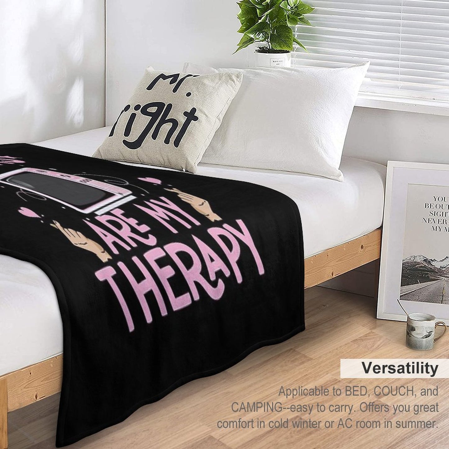 Korean Dramas Are My Therapy Shirt, K-Drama Fan Shirt, K-Drama Addict Shirt, Korean Drama Lover Shirt, Korea Oppa Shirt, K Drama Durable Throw Blanket