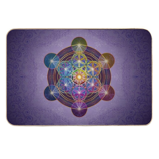 Metatron's Cube Merkabah  Rapid-Drying Bath Mat