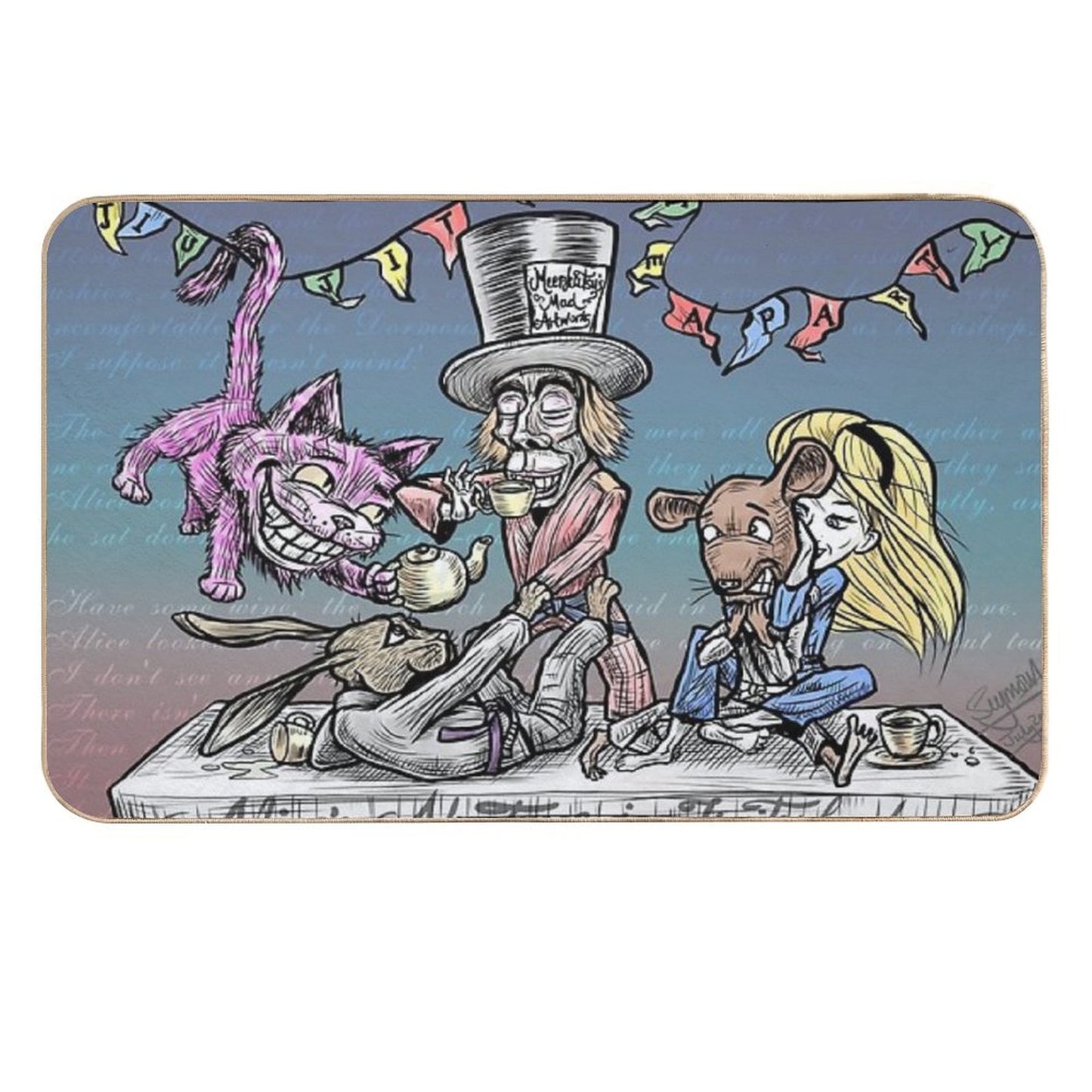 Mad Jiu Jitsu Tea Party Durable Bath Mat