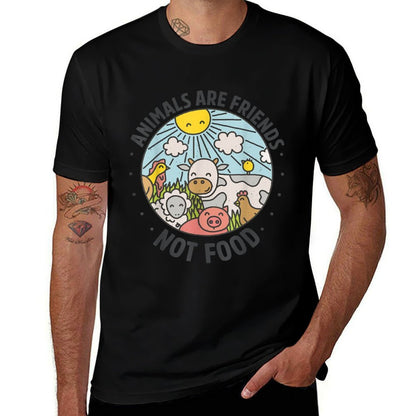 Animals Are Friends Not Food Animal Lover Funny Vegetarian  Affordable Price T-Shirt