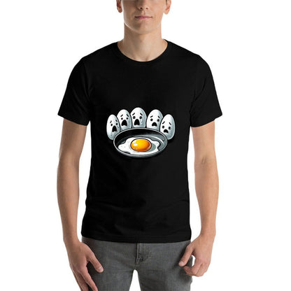 Witty Humor Quote Egg Memes Funny Egg Pun Cool Fried Egg, Small, Black  Ribbed Collar T-Shirt
