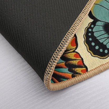 Butterflies Traditional Tattoo Flash  Eco-Friendly Bath Mat