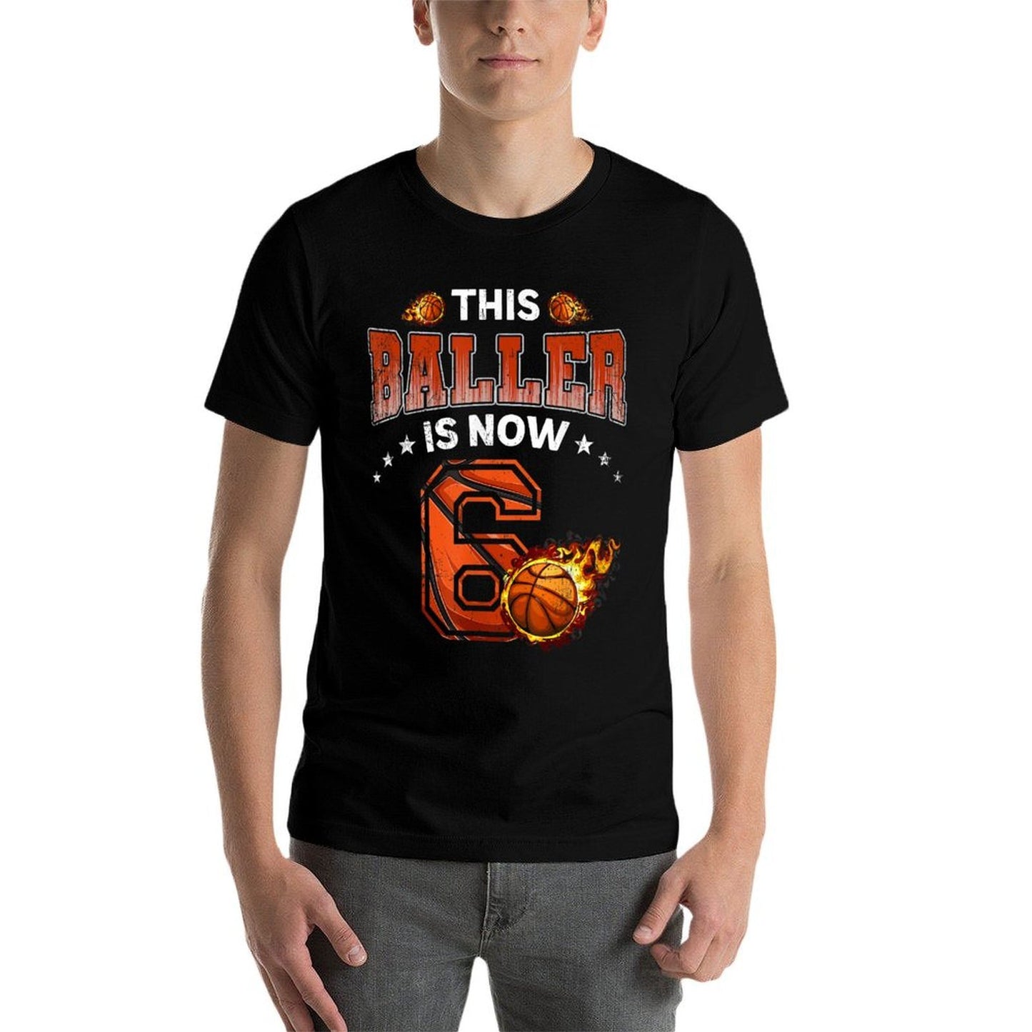 6th Birthday Boys Basketball Player Gifts 6 Years Old Kids  Durable T-Shirt