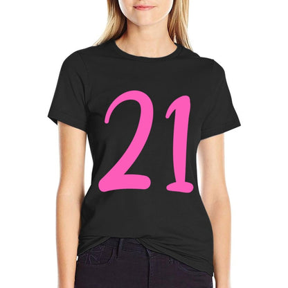 21st Birthday Cheers To 21 Years Pink 21st Birthday Sweatshirt  Classic T-Shirt