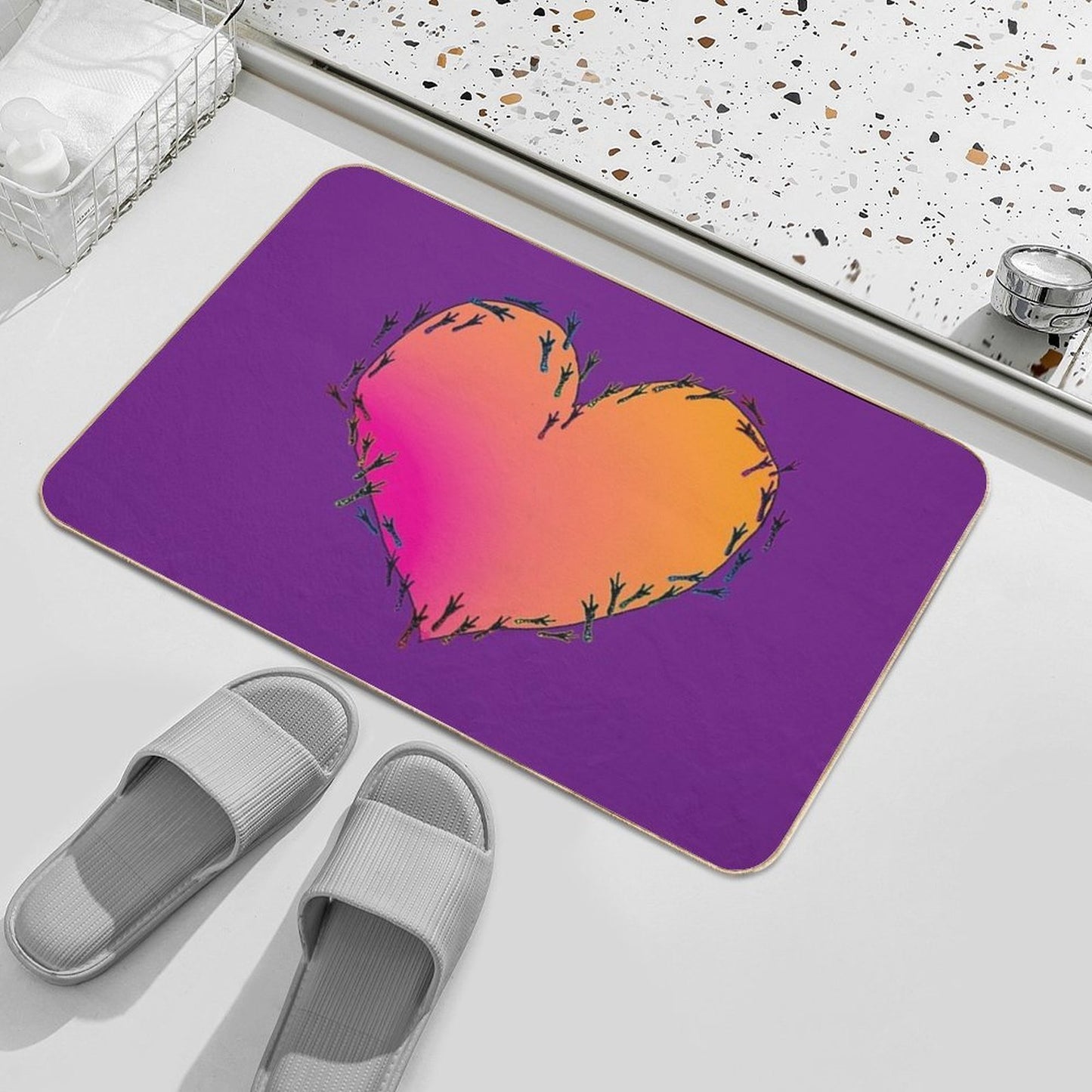 Tiny Diny Tracks Durable Bath Mat