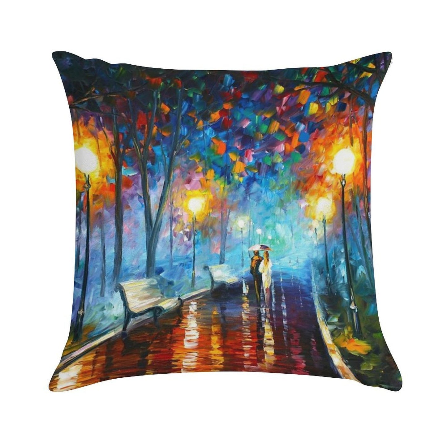 MISTY MOOD - Leonid Afremov Soft Luxury Feel Throw Pillow