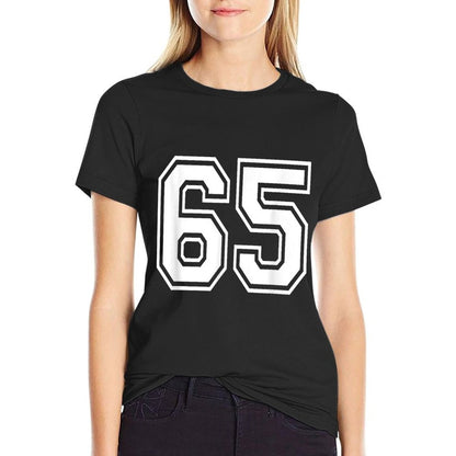 Number 65 Numbered Uniform Sports Jersey Team 65th Birthday  Versatile T-Shirt