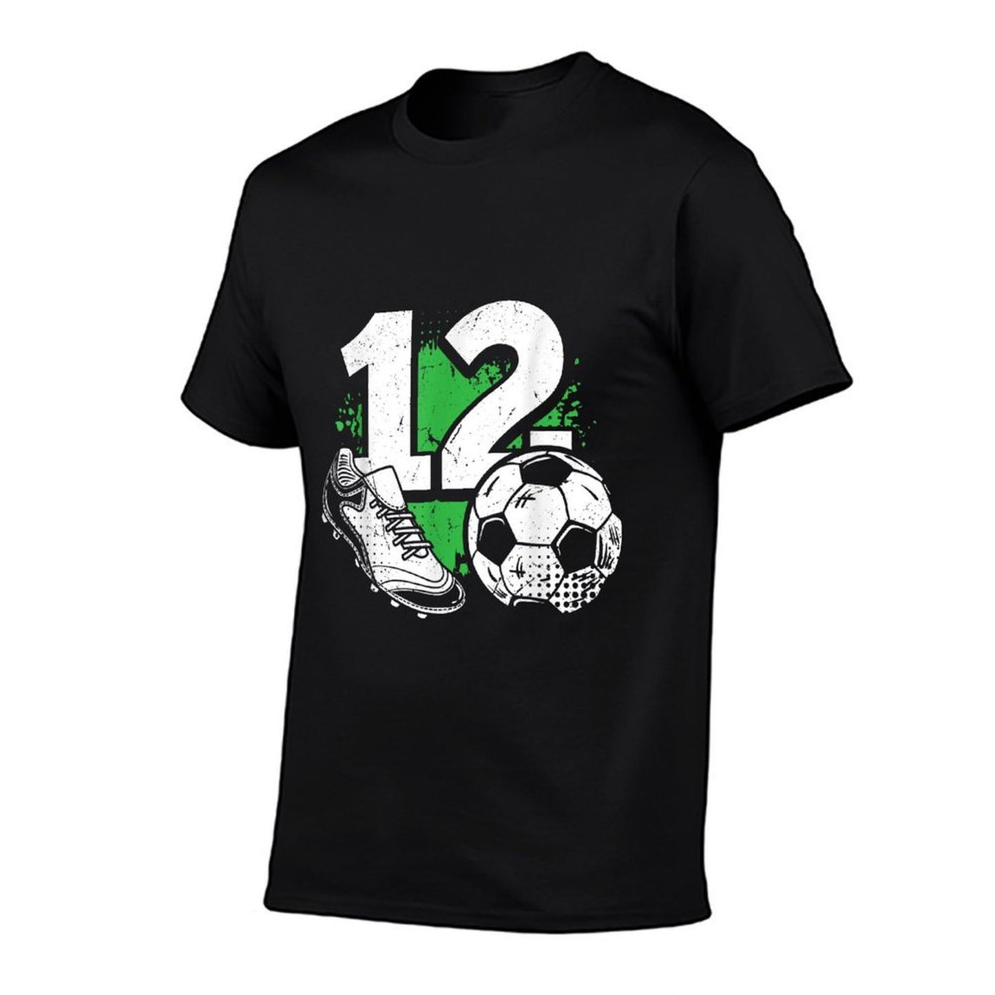 12th Birthday Boy Soccer Player Football 12 Years Old  Polyester Blend T-Shirt
