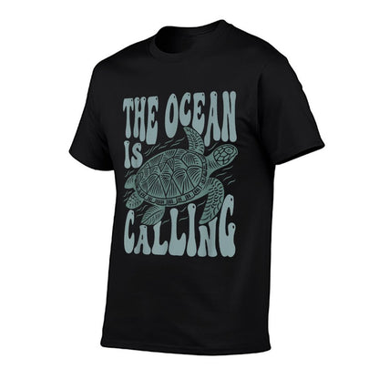 The Ocean Is Calling Nature Lovers Sea Turtle Reptile Art  Odor-resistant T-Shirt