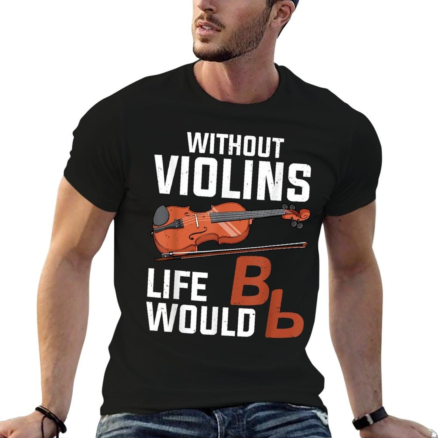 Funny Violin Art for Men Women Music Violin Player Violinist  Classic T-Shirt