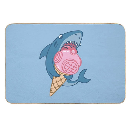 SHARK AND ICE CREAM  Anti-Trip Bath Mat